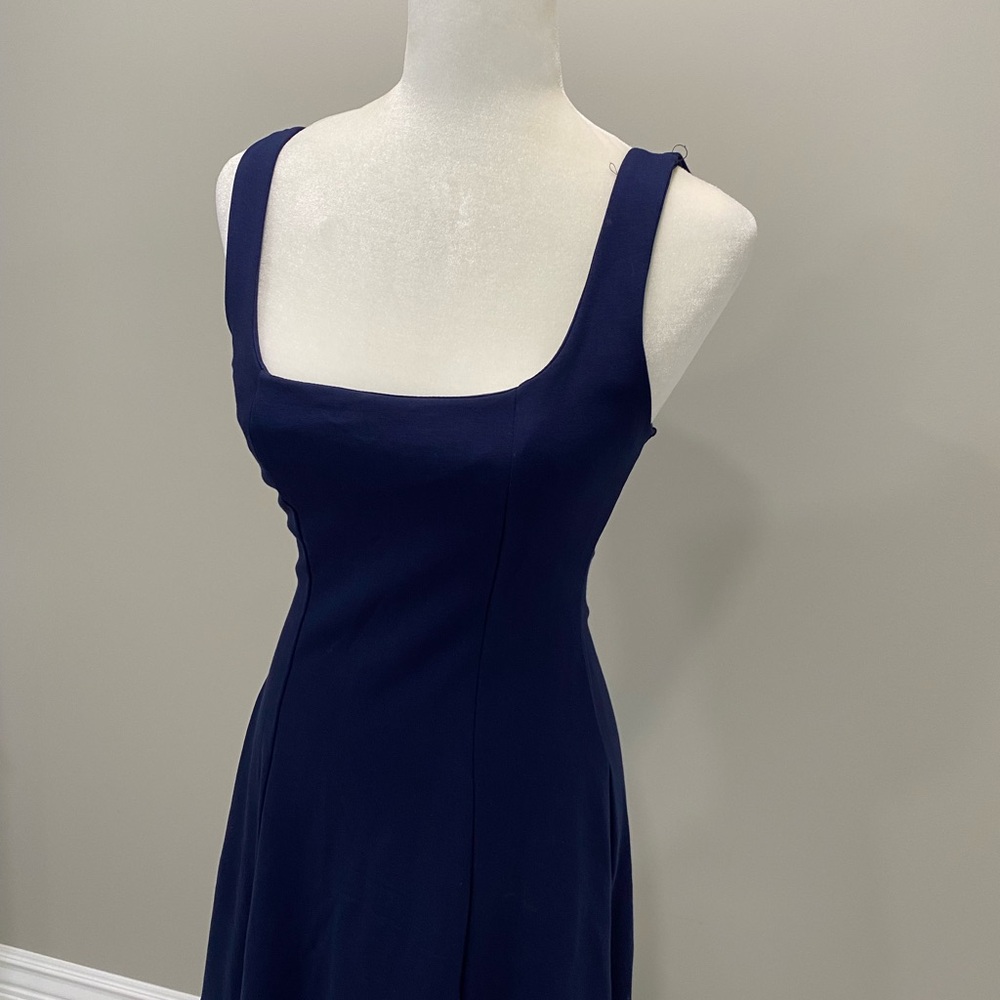 Soprano Blue Sleeveless Square Neck Sundress